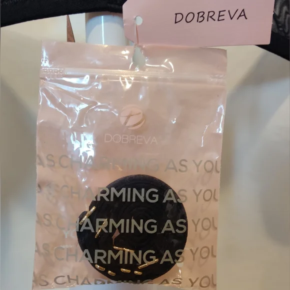 DOBREVA Women's Strapless Push Up Bra Lace  Plunge Padded Underwire Bra 32DD - Picture 5 of 10